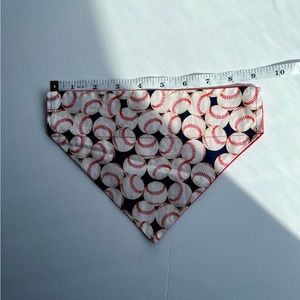 Over the Collar Baseball Dog Bandana